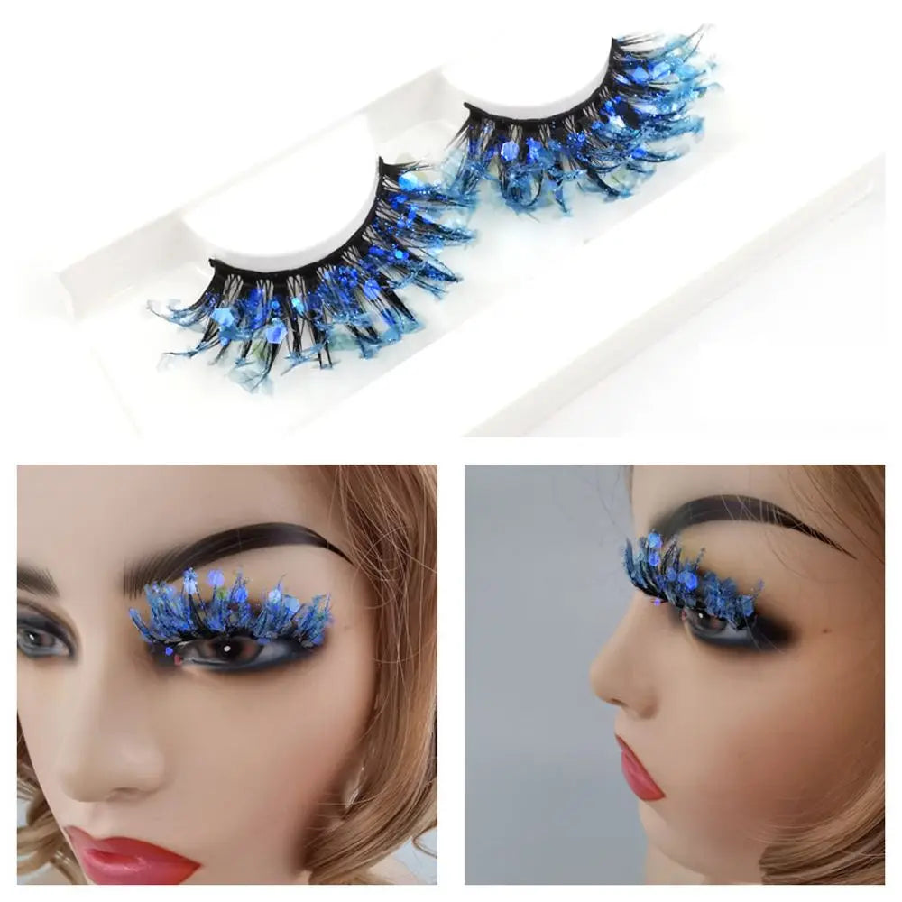 False Eyelashes Queen Sequins (Blue)