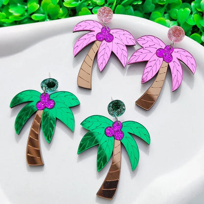 Stud Earrings Queen Palm