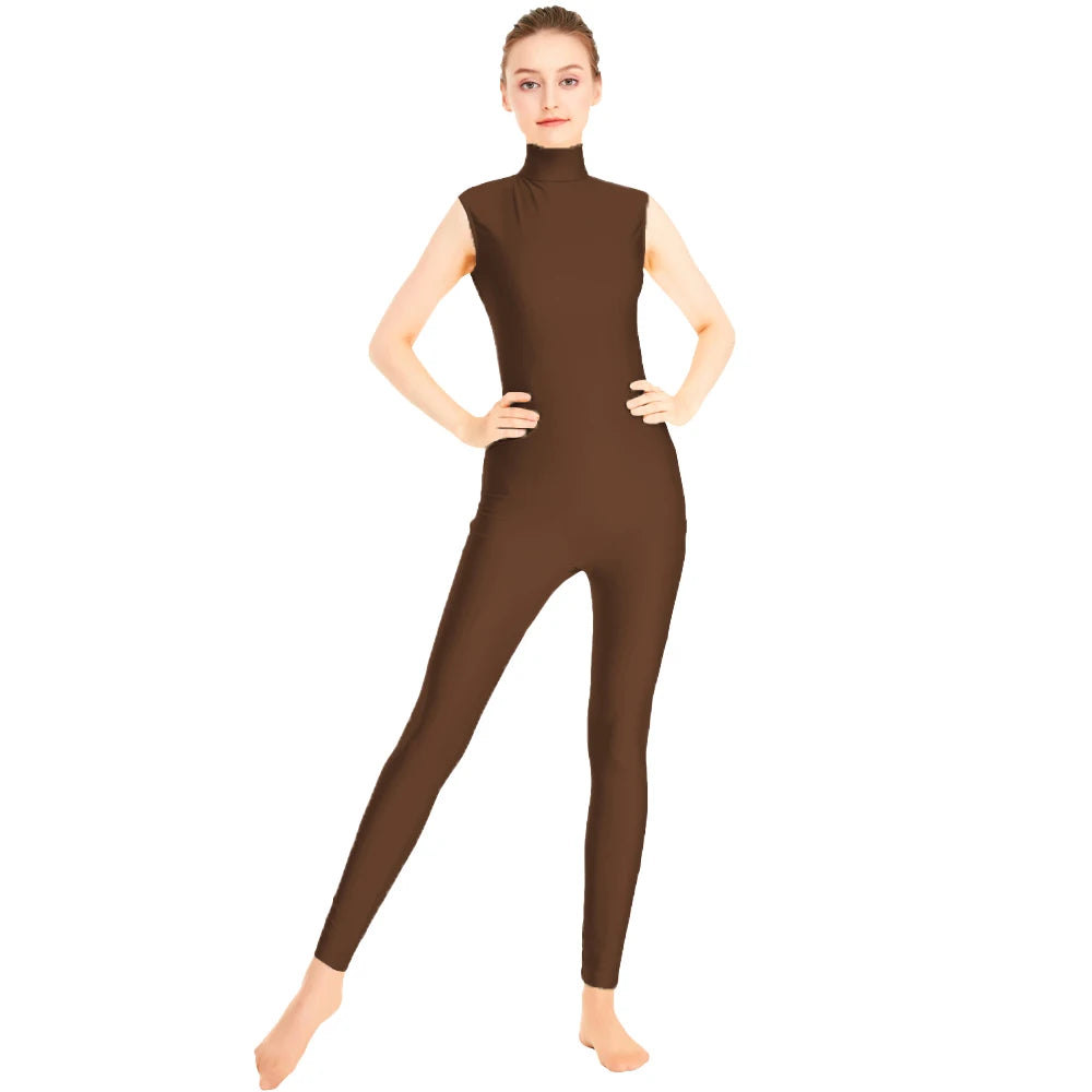 Unitard Queen Satin (Coffee)