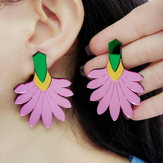 Stud Earrings Queen Flowers