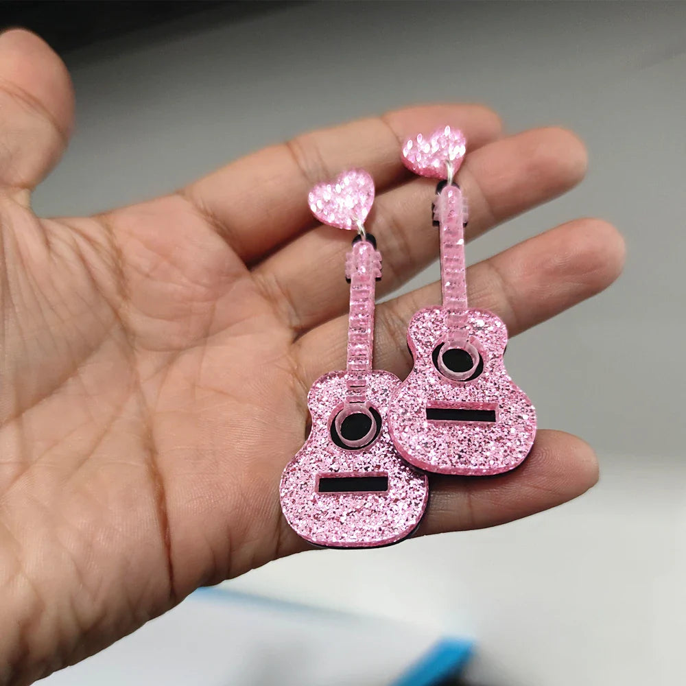 Stud Earrings Queen Guitar