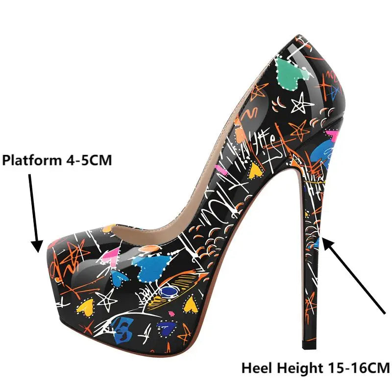 Pumps Queen Graffiti (2 Colors)