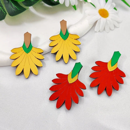 Stud Earrings Queen Flowers