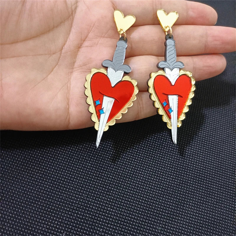 Stud Earrings Queen Stabbed