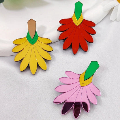Stud Earrings Queen Flowers