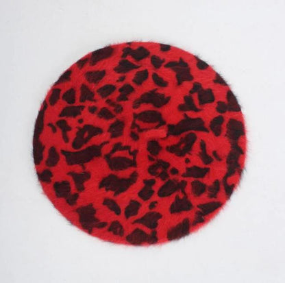 Beret Queen Leopard (Red)