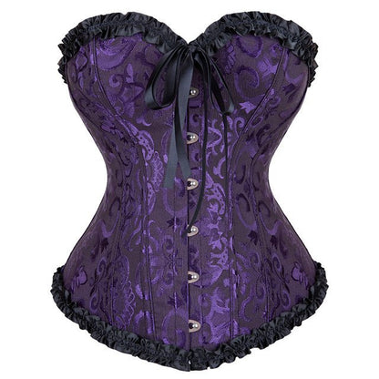 Corset Queen Floryland (violet foncé)