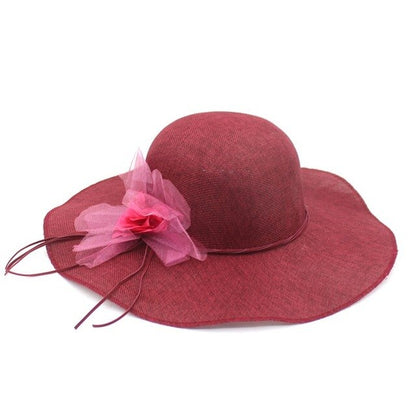 Hat Drag Linen (Dark red)