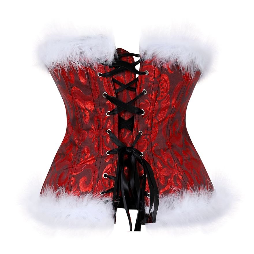 Espartilho Drag Noel (vermelho escuro)