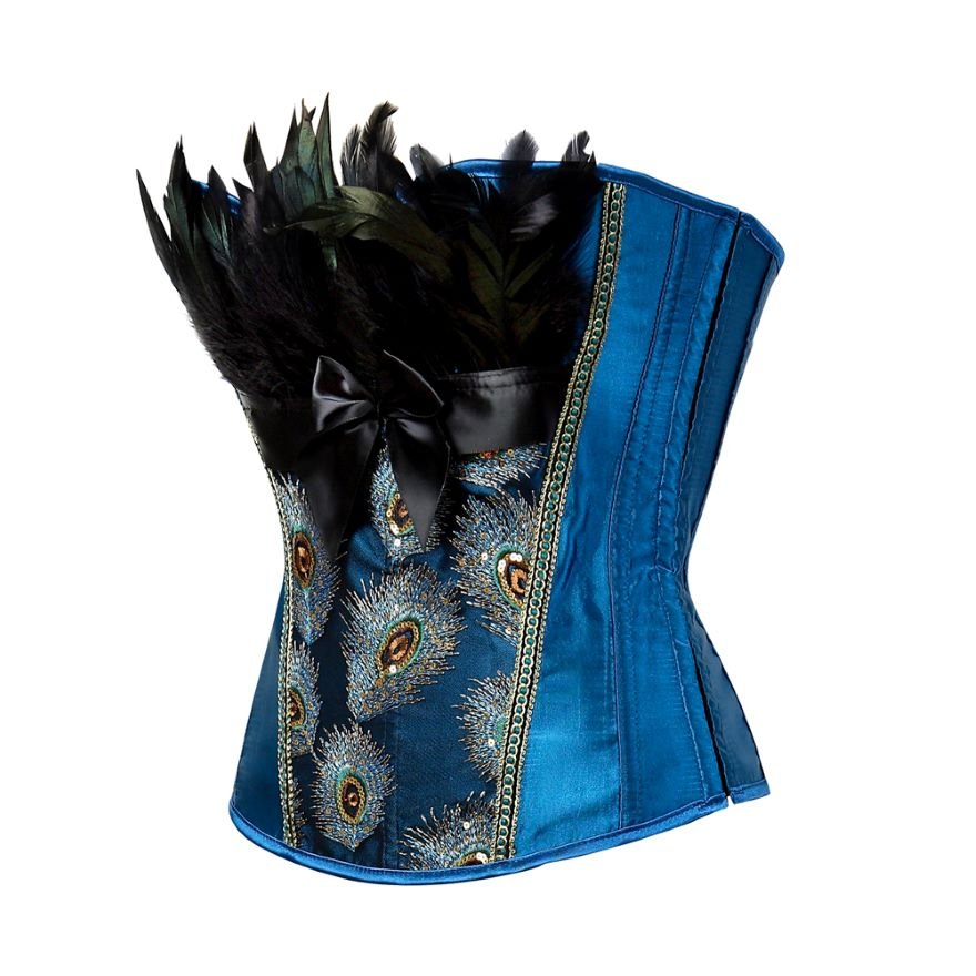 Corset Drag Peacock (Blue or Black) - The Drag Queen Closet