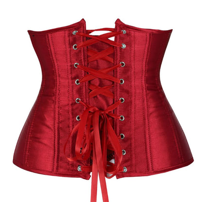 Corset Drag Satin (Wine Red)