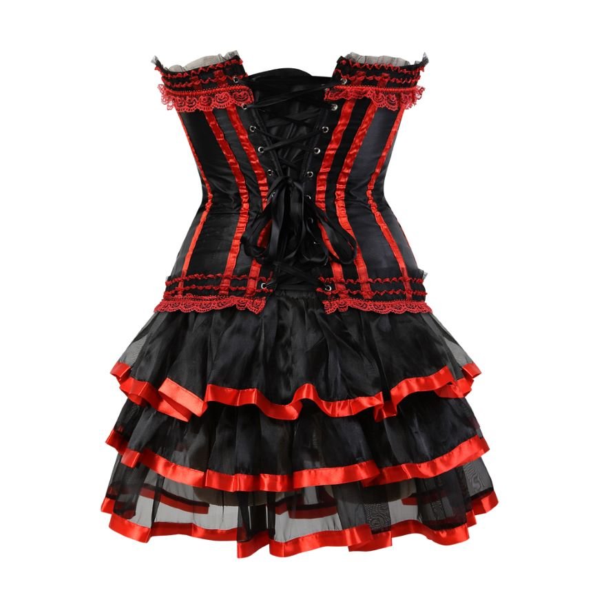 Abito a corsetto Drag Timon (rosso)