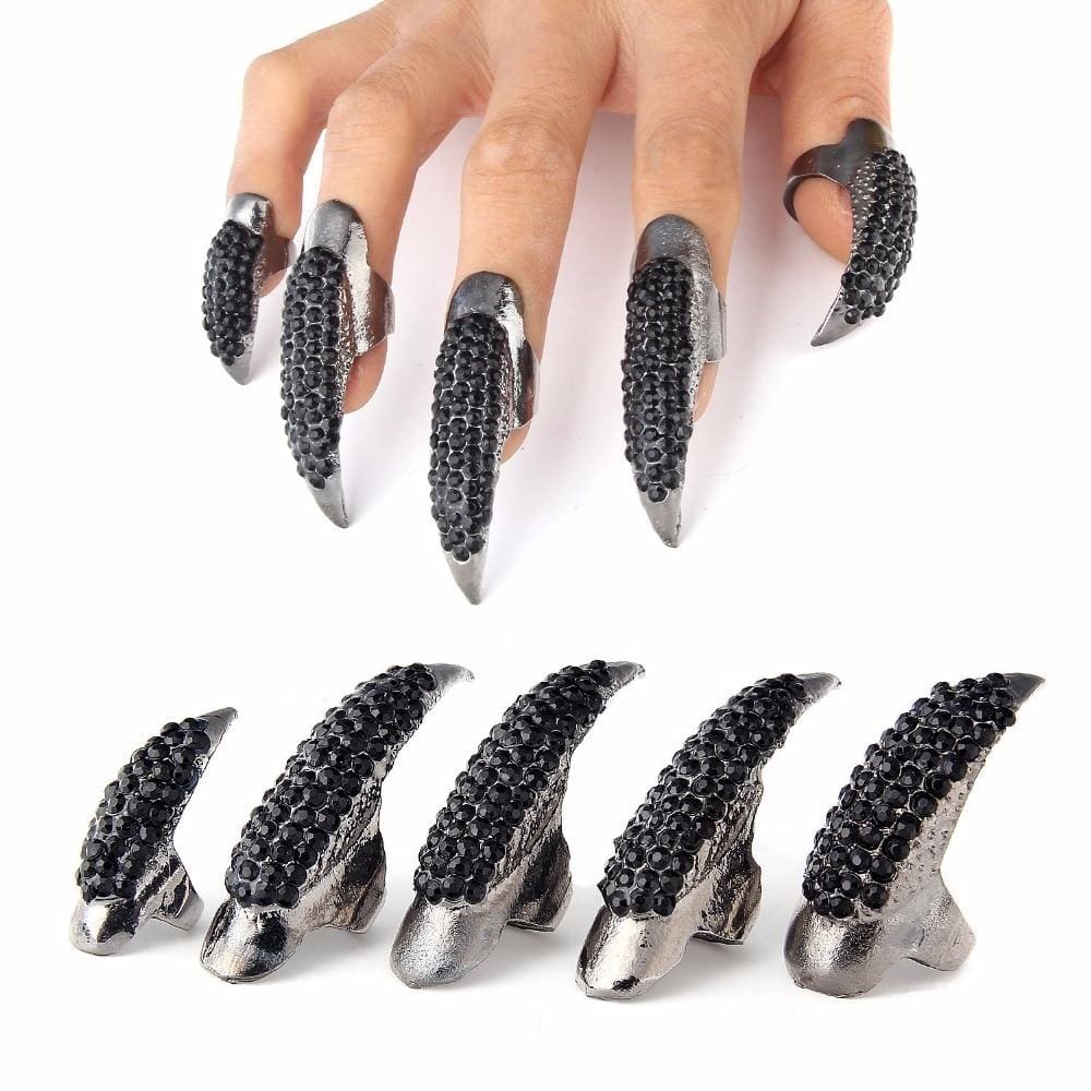 Crystal Rhinestone Fingertips (Black or Gold) - The Drag Queen Closet