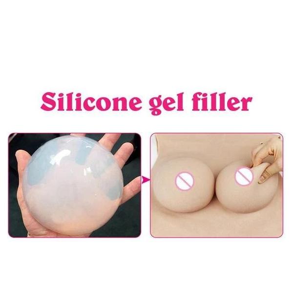 B -G Cup High Collar Silicone Breast Breast Forms Gel Filling Fake
