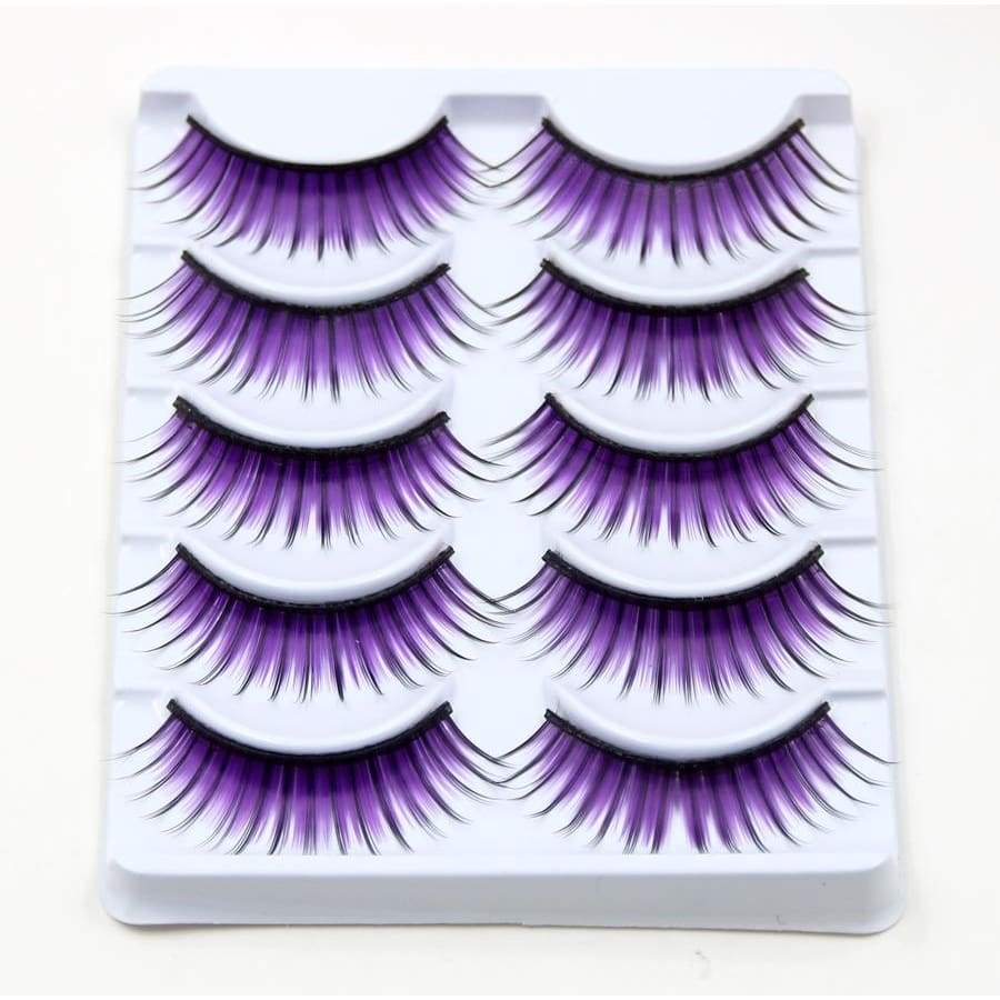 Drag Eyelashes Purple Rain (5 Pairs) - The Drag Queen Closet
