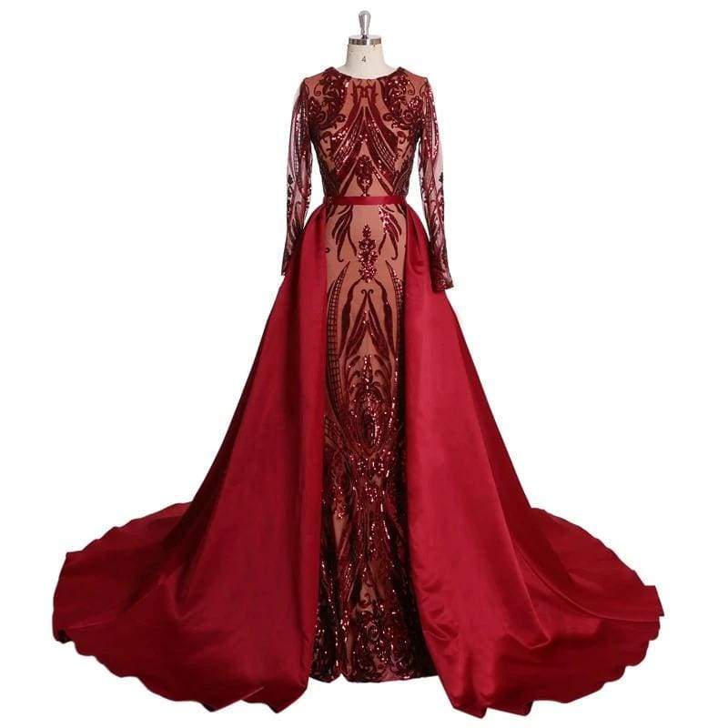 Evening Dress Drag Sofia (Burgundy or Green) - The Drag Queen Closet