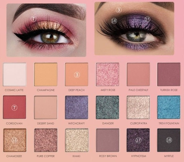 Glitter Eyeshadow Palette 18 Colors Pigment Professional (5 Variants) - The Drag Queen Closet