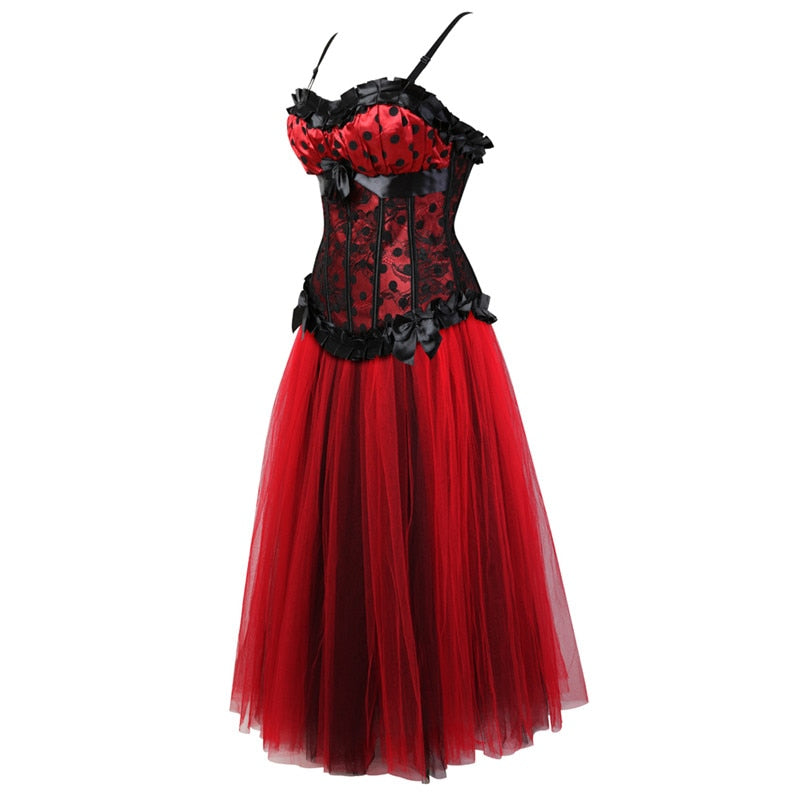 Corset Dress Drag Ninette (Red) The Drag Queen Closet Corset Dress Drag Ninette (Red) The Drag Queen Closet