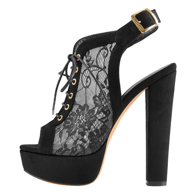 Sandals Queen Maisker (Transparent black) - The Drag Queen Closet