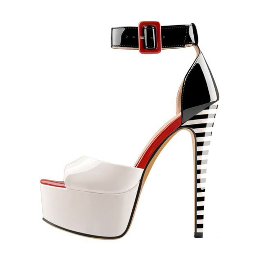 Sandals Queen Zelcorn (Zebra heel) - The Drag Queen Closet