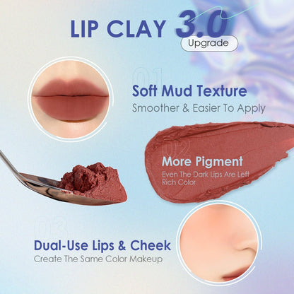Smooth Matte Lip Clay Professional (12 Colors) - The Drag Queen Closet