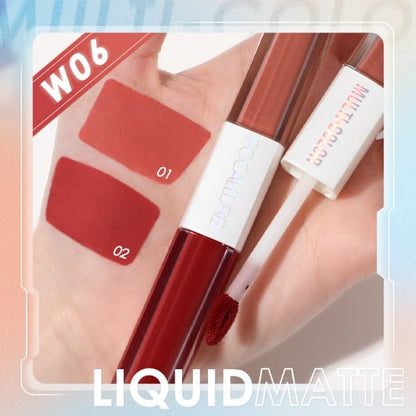 Ultra-light Intense Color Dual-Stick Lipstick 2 In 1 Liquid Matte Lip Gloss Professional (7 Colors) - The Drag Queen Closet