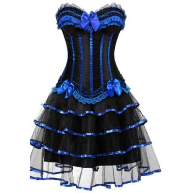Corset Dress Drag Martina (Blue)