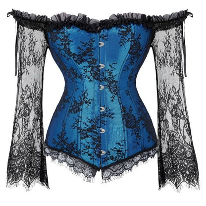 Corset Drag Forêt (bleu)