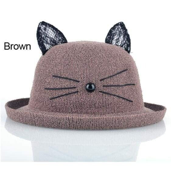 Hat Drag Kitten (Brown)