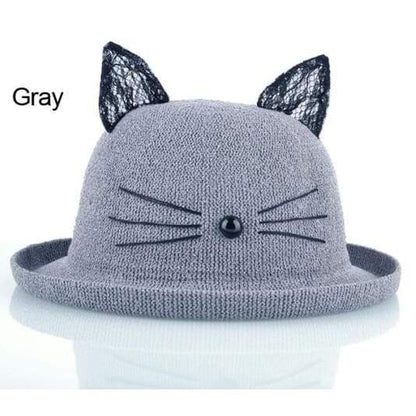 Sombrero Drag Gatito (gris)