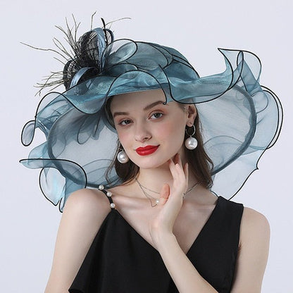 Sombrero Queen Phalominna (gris y azul)
