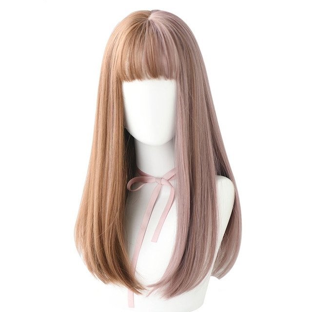 Wig Queen Mcnthyne (Light brown and pink)