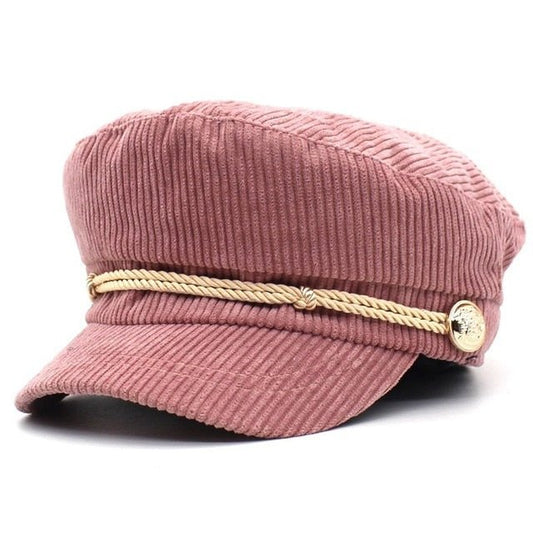 Casquette Drag Velours côtelé (rose)