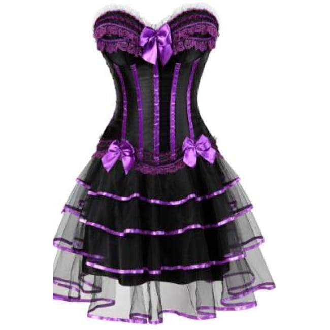Corset Dress Drag Martina (Purple)