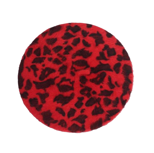 Beret Queen Leopard (Red)