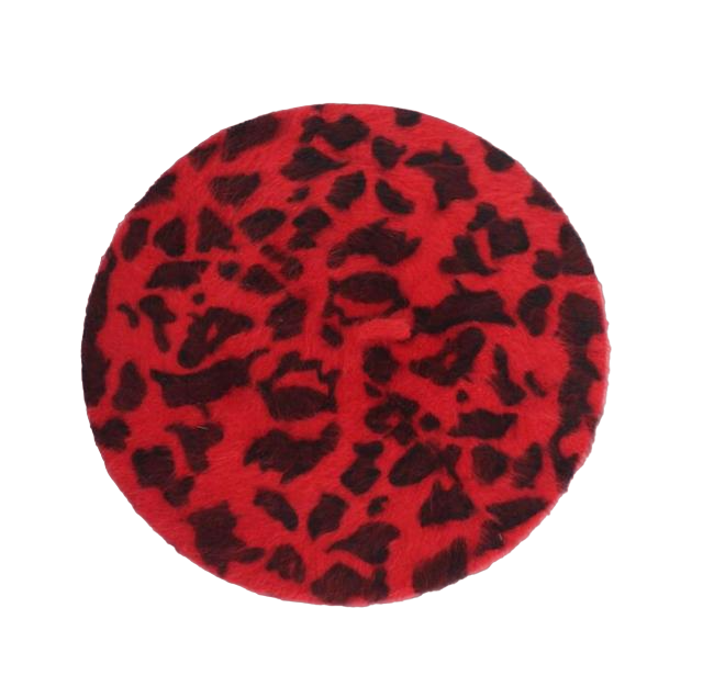 Beret Queen Leopard (rouge)