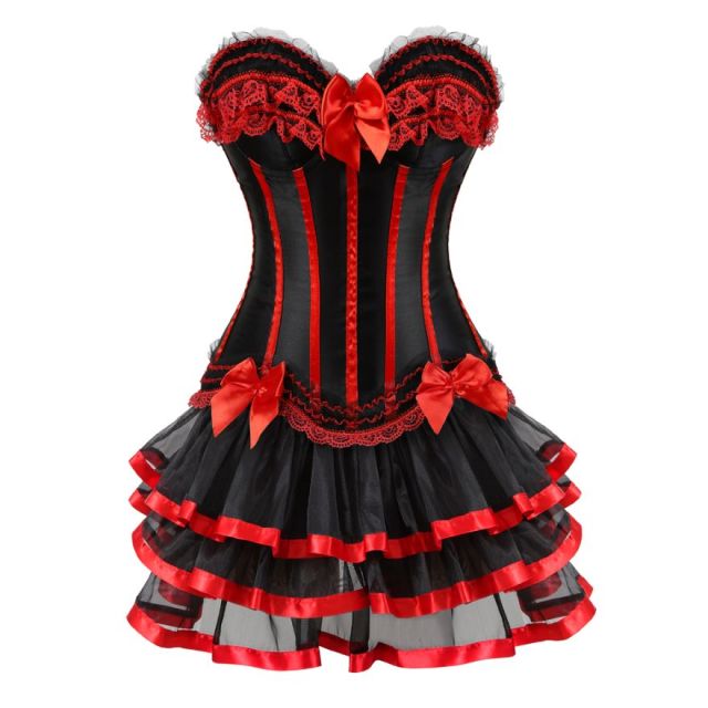 Abito a corsetto Drag Timon (rosso)