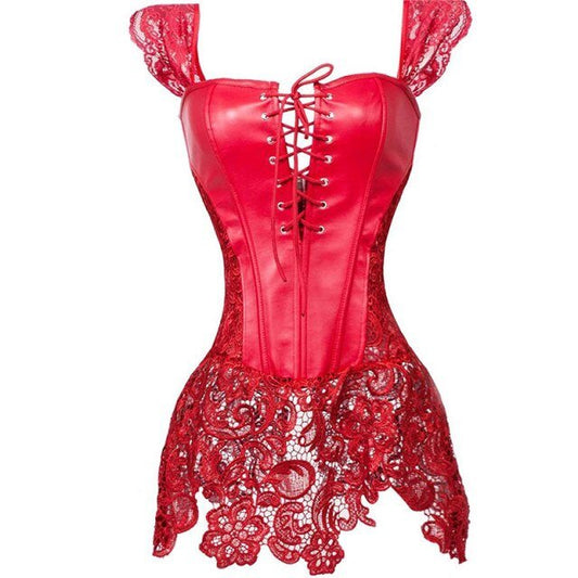 Espartilho Vestido Drag Elvira (vermelho)