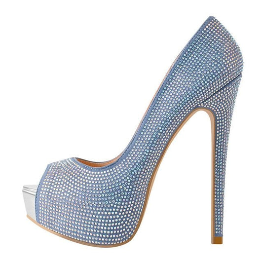 Zapatos Queen Mytreen (azul plateado)