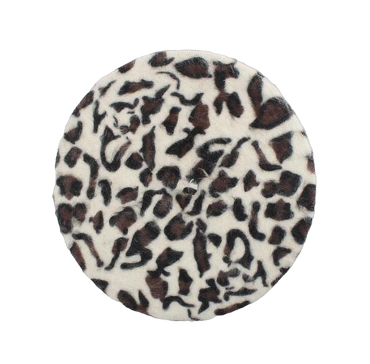 Boina Queen Leopardo (blanco)