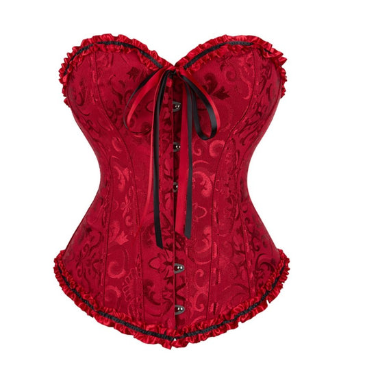 Corset Queen Mandalorien (rouge à vin)