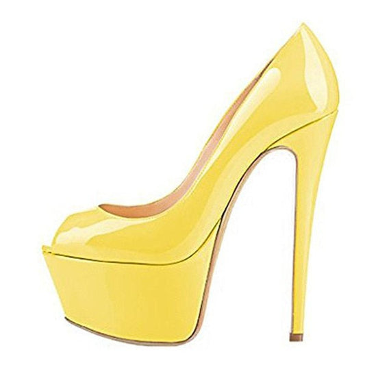 Zapatos Queen Parda (amarillo)