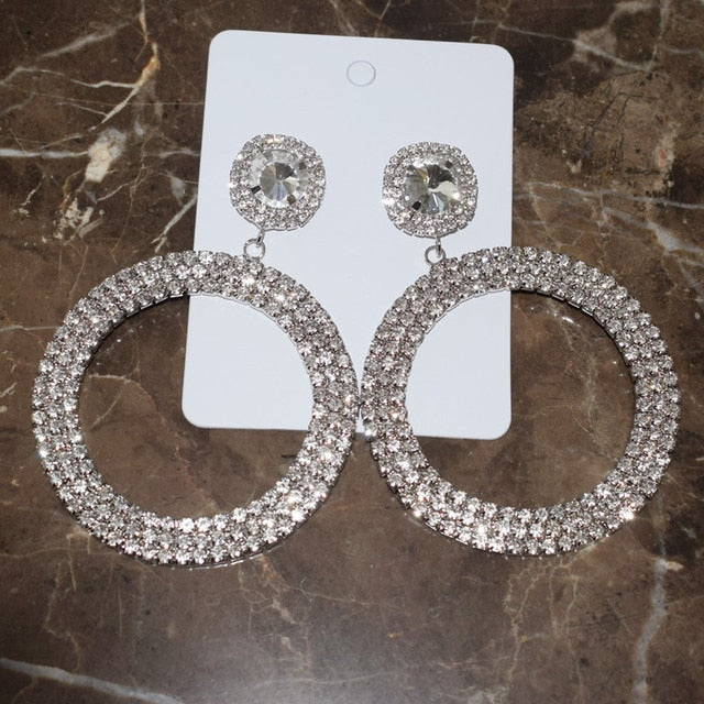 Queen V Earrings Silver